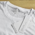 White Bershka L t-shirt and blank label, may 01 2022 Istanbul Maltepe Turkiye Bershka store