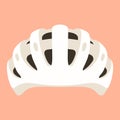 White bicycle helmet, vector illustration , flat style