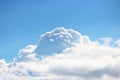 white big clouds against the blue sky on a sunny summer day Royalty Free Stock Photo
