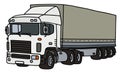 White big cover semitrailer