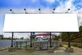 Highway equipment, white bilboard over the road