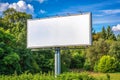 White Billboard Mockup,isolated on natural background Royalty Free Stock Photo