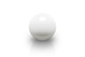 White billiard ball mockup on a white background.