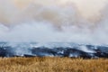 Puffs of smoke on burnt Royalty Free Stock Photo