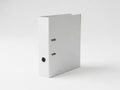 White binder folder isolated on white background Royalty Free Stock Photo