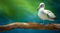 White Bird On Branch: A Zbrush Sculpture In Duckcore Style