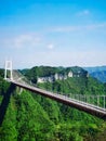 white birdge over mountains in South China Royalty Free Stock Photo