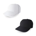 White and Black Baseball Caps Royalty Free Stock Photo