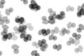 White black bokeh isolated on white background Royalty Free Stock Photo