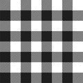 White and Black Buffalo Check Plaid Seamless Pattern