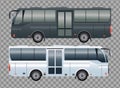 White and black bus public transport vehicles Royalty Free Stock Photo