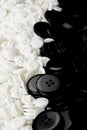 White and black buttons