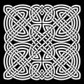 White And Black Celtic Mandala Background