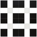 Humorous Tableau Black And White Checkered Tile In Square Formation