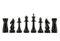 White and black chess isolated on white background