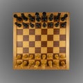 White and black chess pieces placed on a chessboard