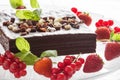 White and black chocolate cake Royalty Free Stock Photo