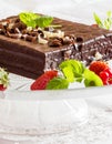 White and black chocolate cake Royalty Free Stock Photo