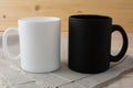 White and black coffee mug mockup Royalty Free Stock Photo