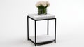 White And Black Endtable With Tulips: Hard Surface Modeling, Flat, Weathercore, Quadratura