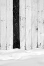 White and black fence isolated