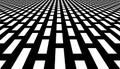 White and Black Geometric Pattern in Diminishing Perspective. Abstract Background