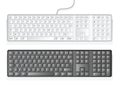 White and black keyboard