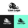 White and black Lion logo brand Royalty Free Stock Photo