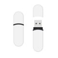 White and black oval USB flash drive Royalty Free Stock Photo
