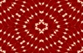 White, black pattern on a red background. Unique ornament. Abstract bright background. Royalty Free Stock Photo