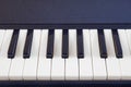 White and black piano keys, close-up background Royalty Free Stock Photo