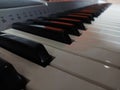 White and black piano keys. Royalty Free Stock Photo