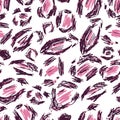 White, black, pink leopard skin. Seamless pattern background jaguar. Safari animal print. Africa texture. Vector wallpaper fur. Royalty Free Stock Photo