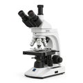 White and black professional binocular microscope for scientific research and laboratory analysis Royalty Free Stock Photo