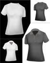 White and black shirts (women). Royalty Free Stock Photo