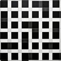 Contemporary Patchwork: Black And White Large Tile With Squares