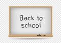White blackboard back to school text Royalty Free Stock Photo