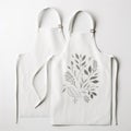 White blank apron, apron mockup on white background. ai generative