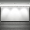 White blank banner on the wall Royalty Free Stock Photo