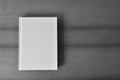 White blank book cover from above. Empty agenda top shot.