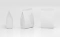 White blank branding package bag, 3d rendering