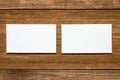 White blank business card