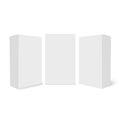 White blank cardboard package boxes mockup. Vector Royalty Free Stock Photo