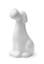 White blank ceramic dog Royalty Free Stock Photo