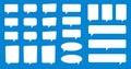 White Blank Comic Speech Bubble Shapes for Chat, Messaging Royalty Free Stock Photo