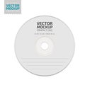 White blank compact disc mock up vector. Royalty Free Stock Photo