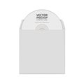 White blank compact disc mock up vector. Royalty Free Stock Photo