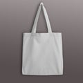 White blank cotton eco tote bag, design mockup. Royalty Free Stock Photo