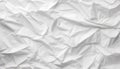 White Blank Crumpled and Creased Paper Poster Texture Background. Generative ai Royalty Free Stock Photo