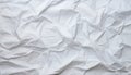 White Blank Crumpled and Creased Paper Poster Texture Background. Generative ai Royalty Free Stock Photo